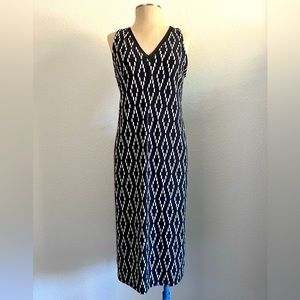 Banana Republic Sleeveless V-neck Slip-on Mid-calf Length Dress Size Medium